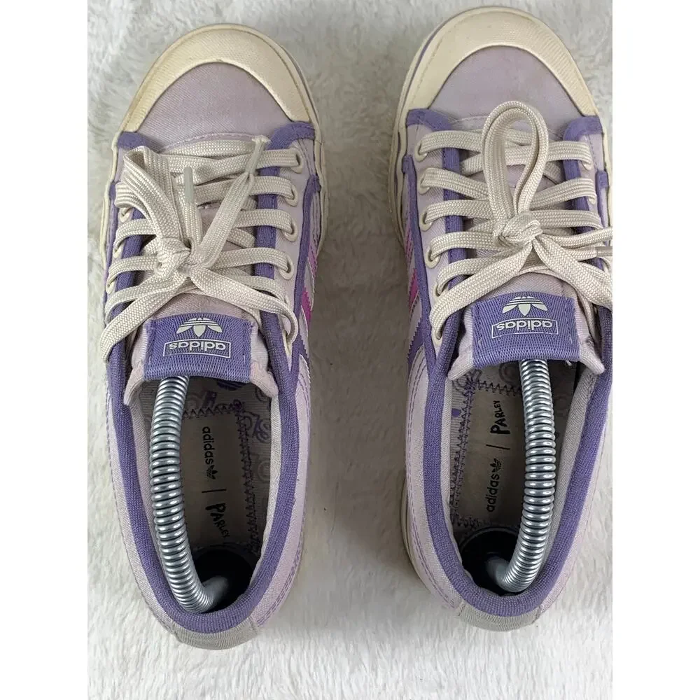 Adidas Nizza Platform Shoes J Almost Pink Pulse Lilac Chunky Sneakers Size 5.5